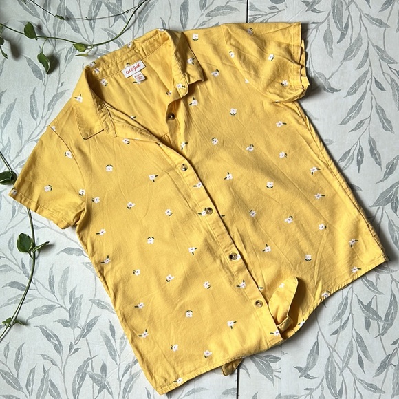 CAT & JACK | GRIRL'S floral tie front shirt - Picture 1 of 8